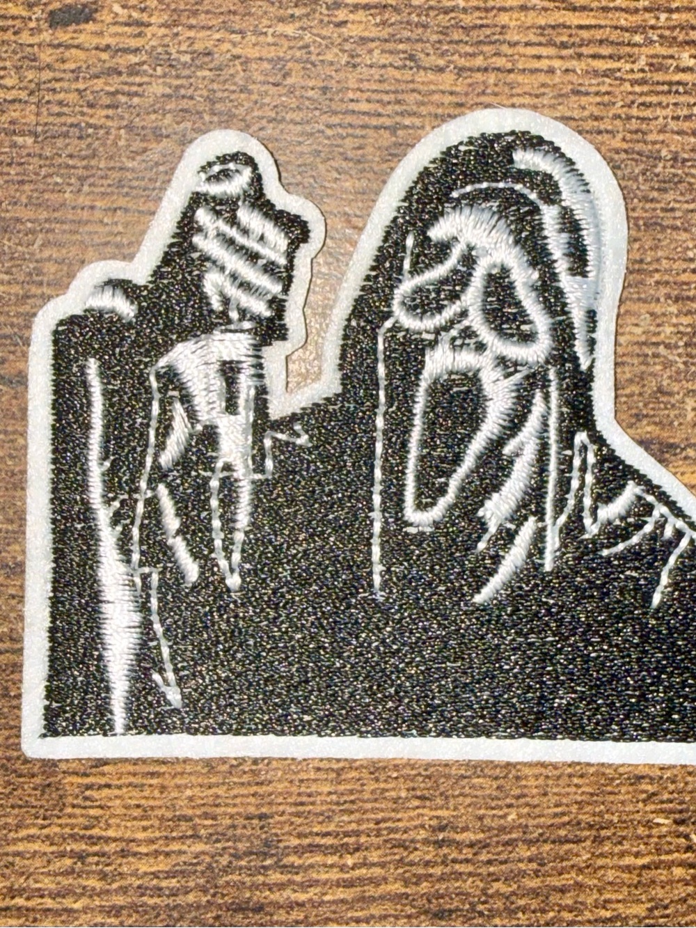 Scream Ghostface Black & White Horror Patch